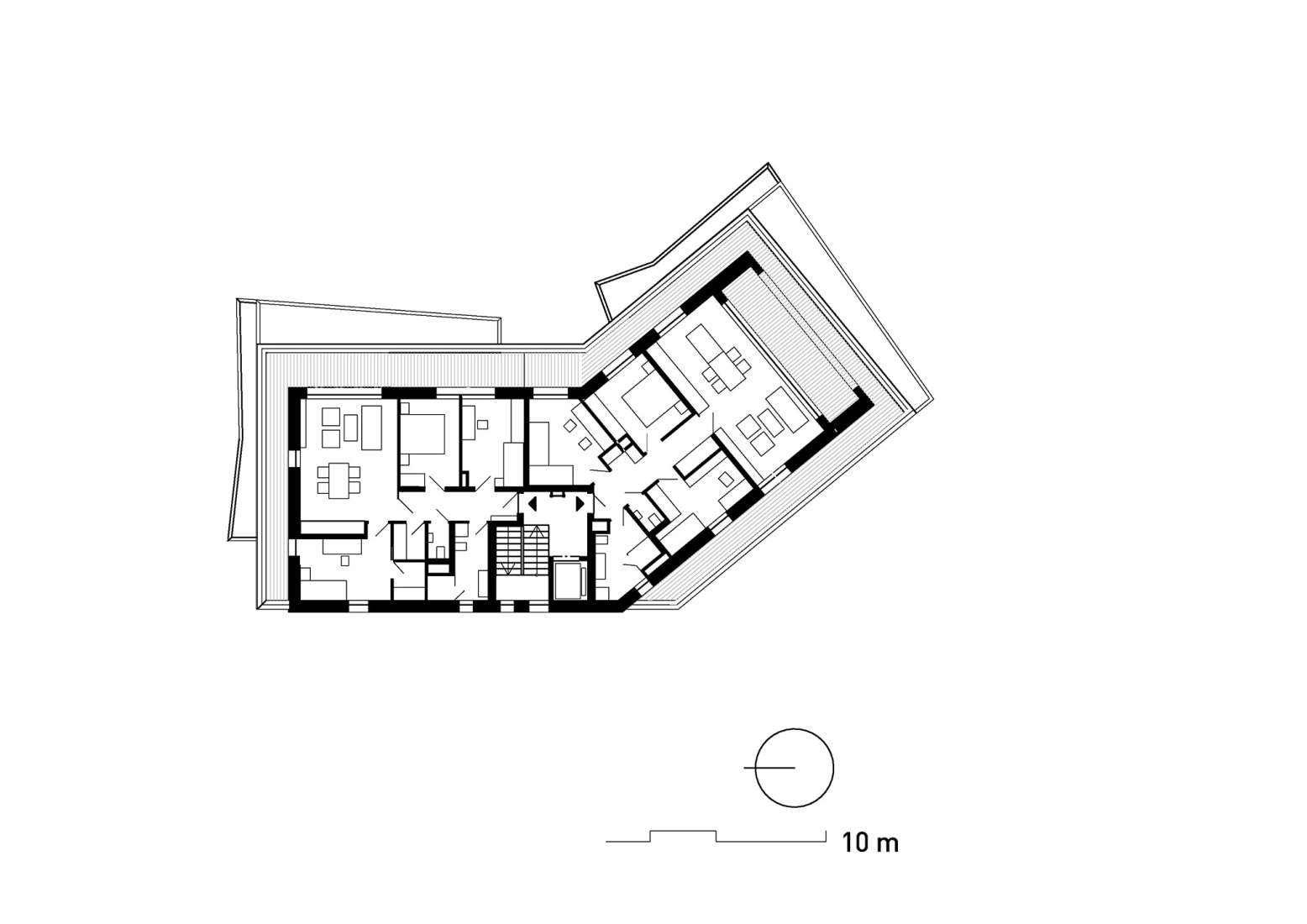 Third floor plan. Mánesova Apartment Building by OK PLAN ARCHITECTS.