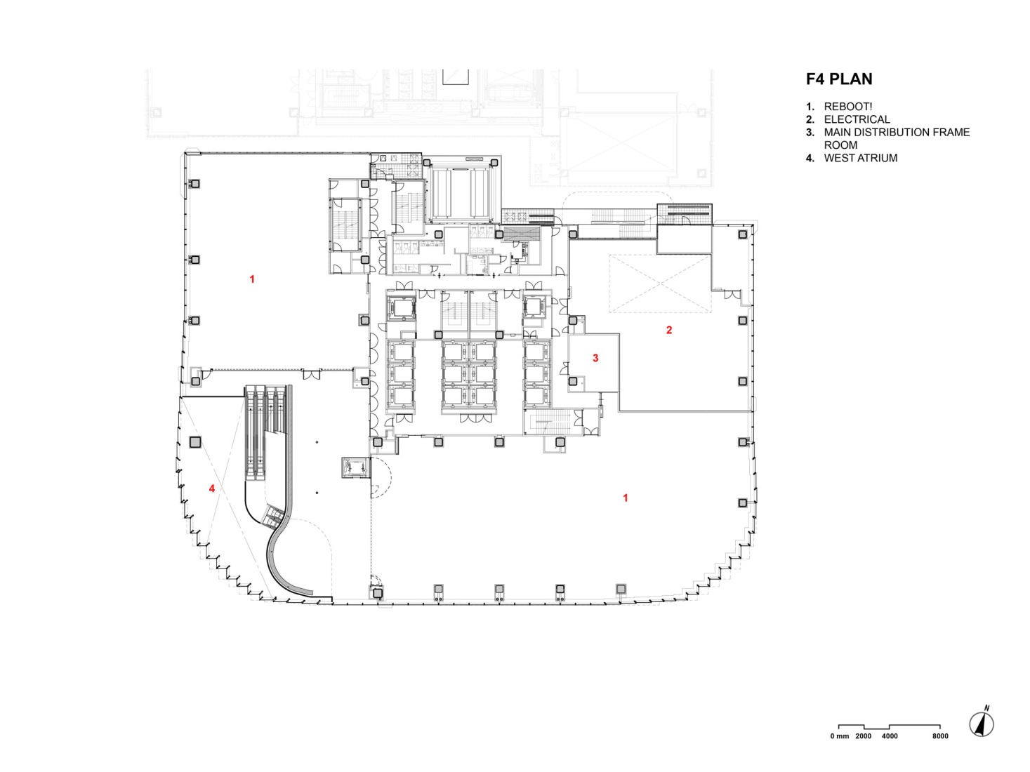 Third floor plan. Tenjin Business Center II by OMA. 