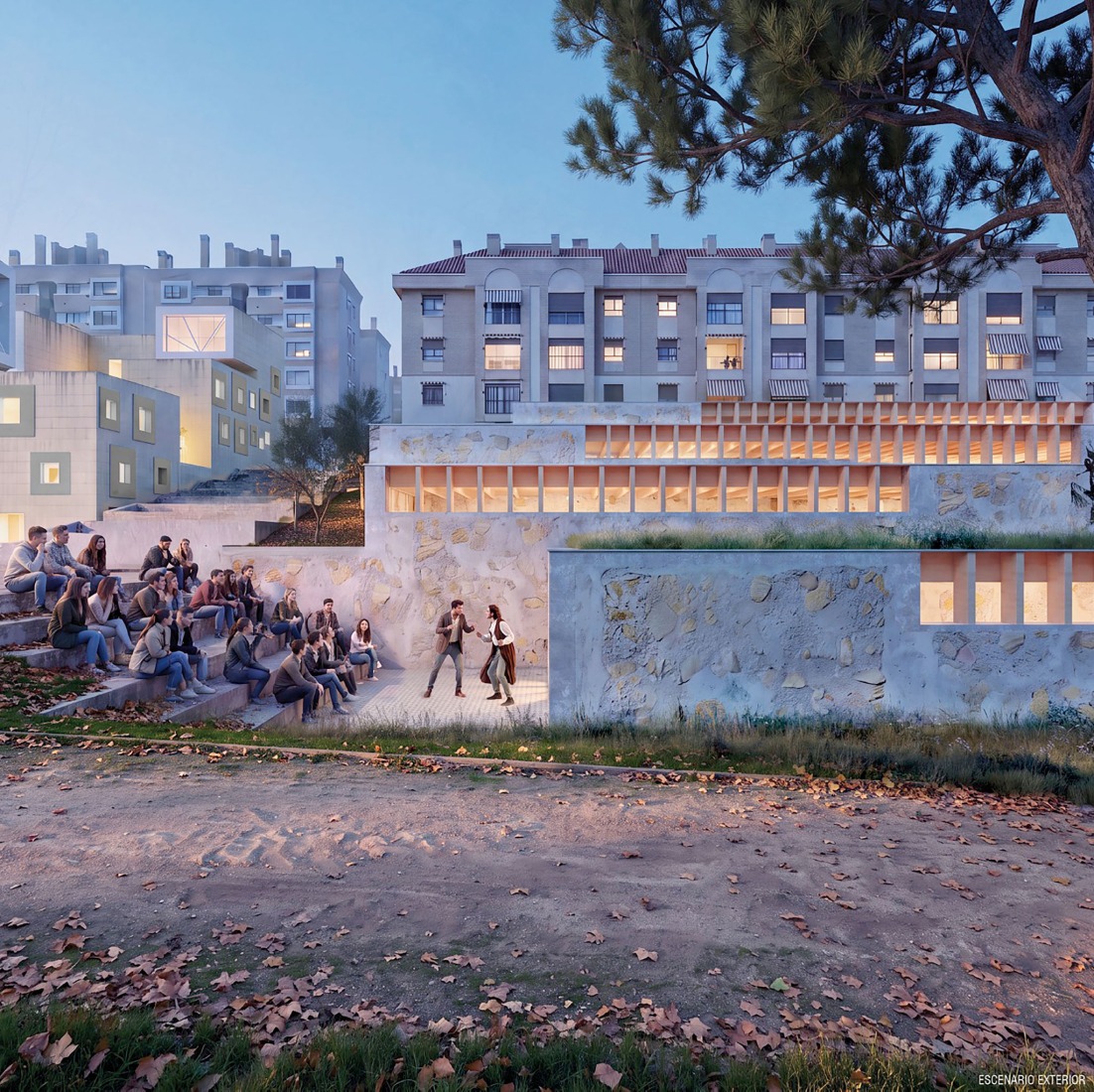 Visualización. Espacio Joven en Parquesol por Pereira-Royo Arquitectos.