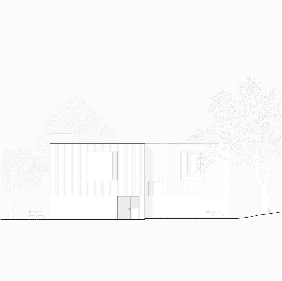 Alzado. Villa Ris por R21 Arkitekter.