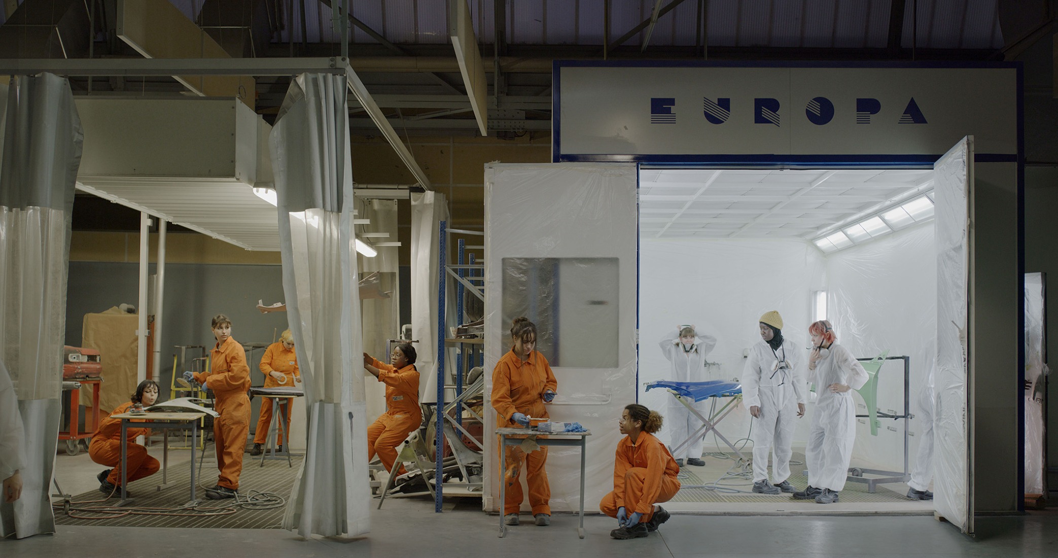 Randa MAROUFI. Painting, Vocational High School, from serie Les Intruses, 2022. Courtesy of Randa Maroufi.