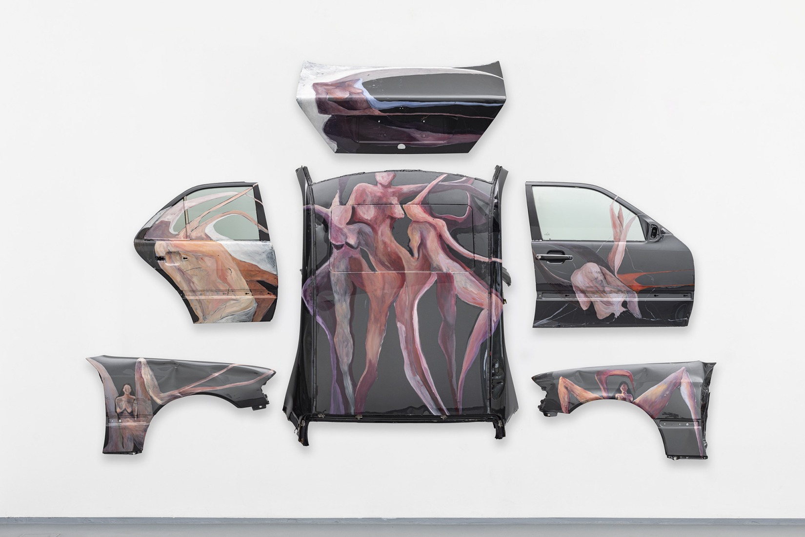 Selma SELMAN  Painting on Metal, Mercedes Benz, 2022​.