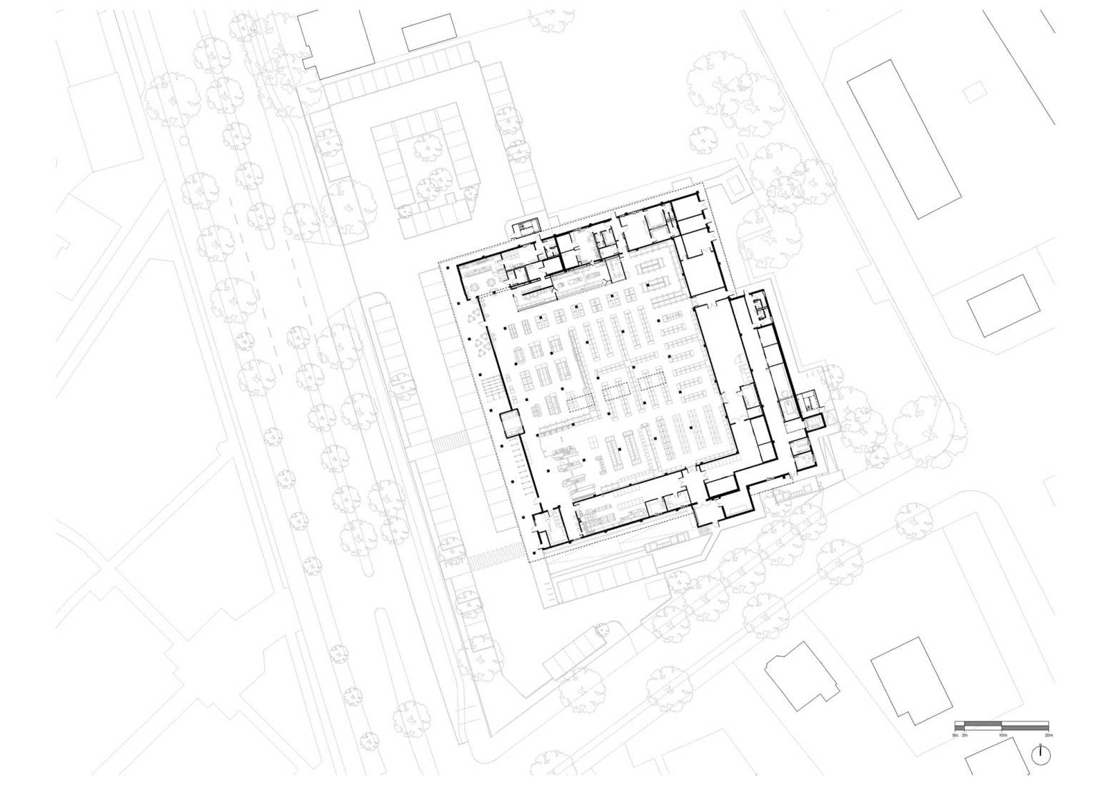 Site plan. REWE Green Farming Berlin by ACME. 