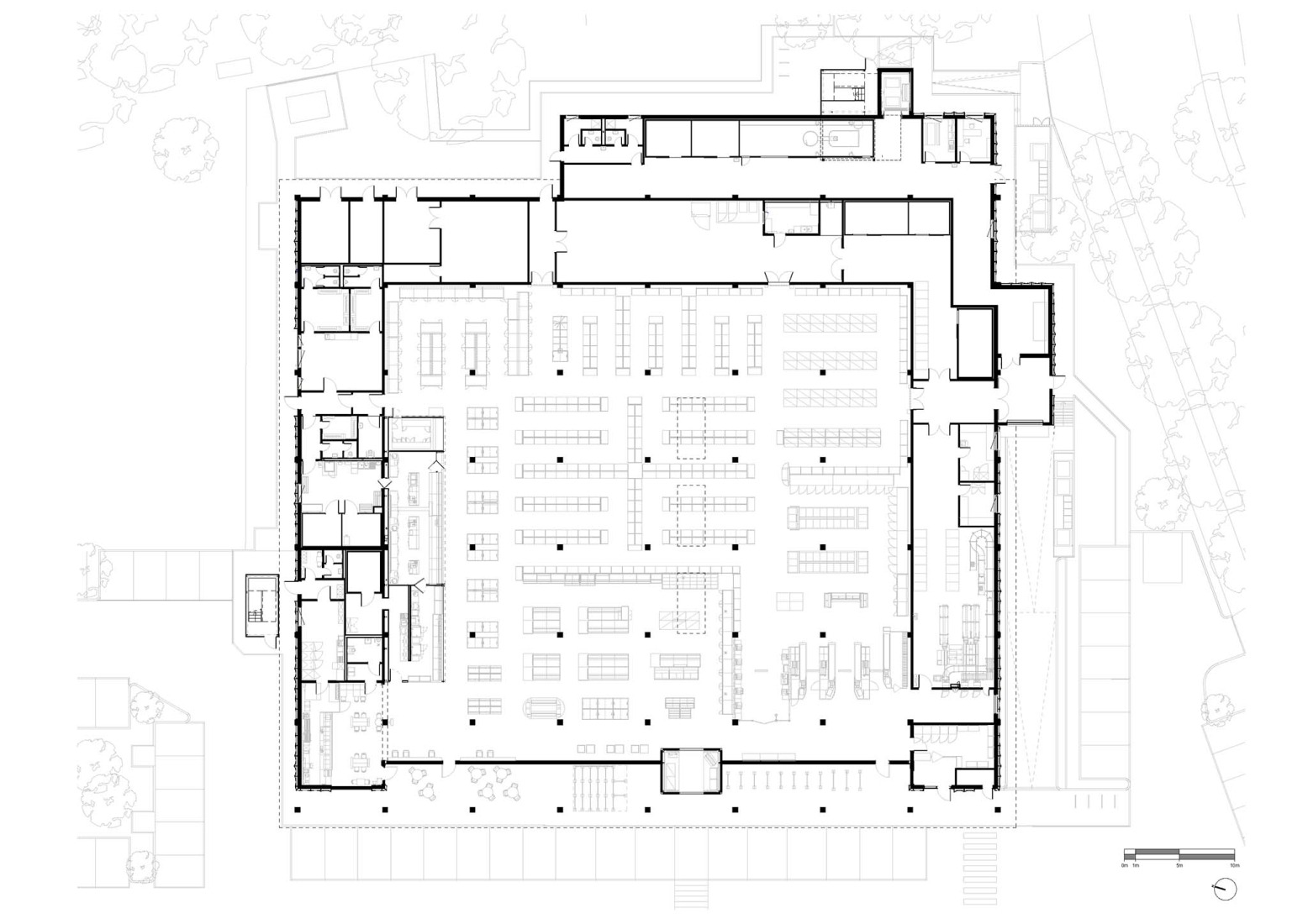 Ground floor plan. REWE Green Farming Berlin by ACME. 