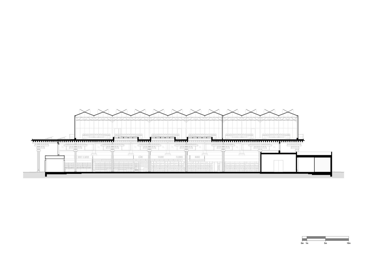 Section. REWE Green Farming Berlin by ACME.