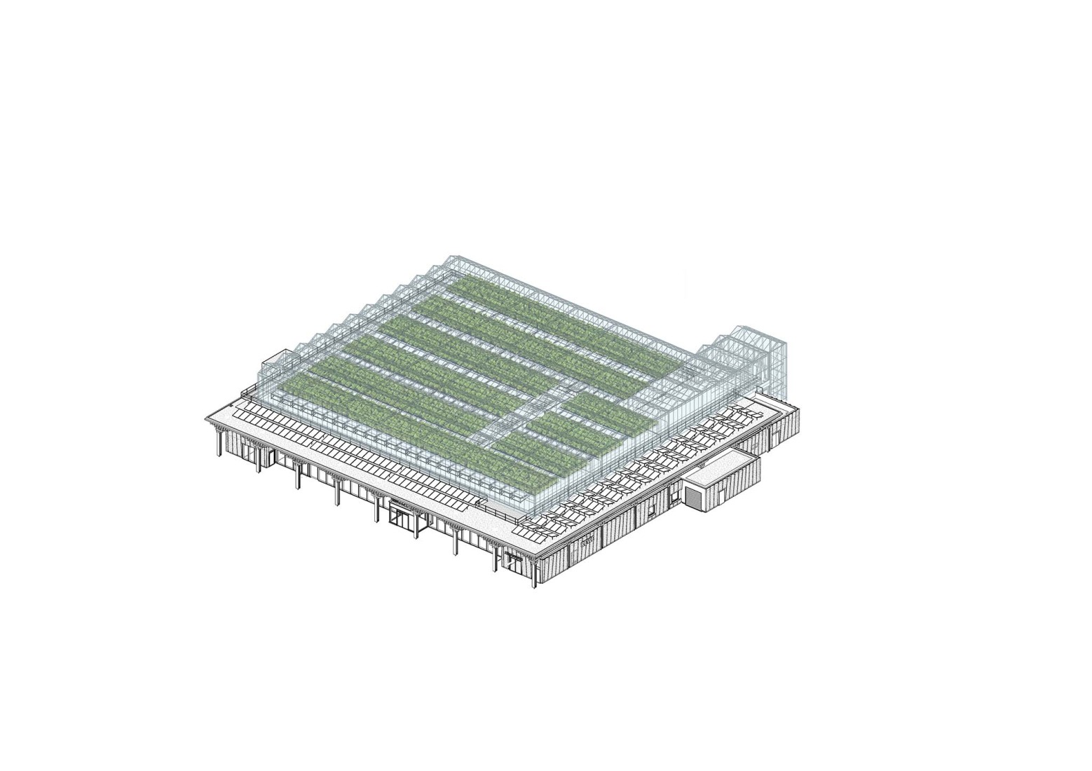 Axonometry. REWE Green Farming Berlin by ACME.