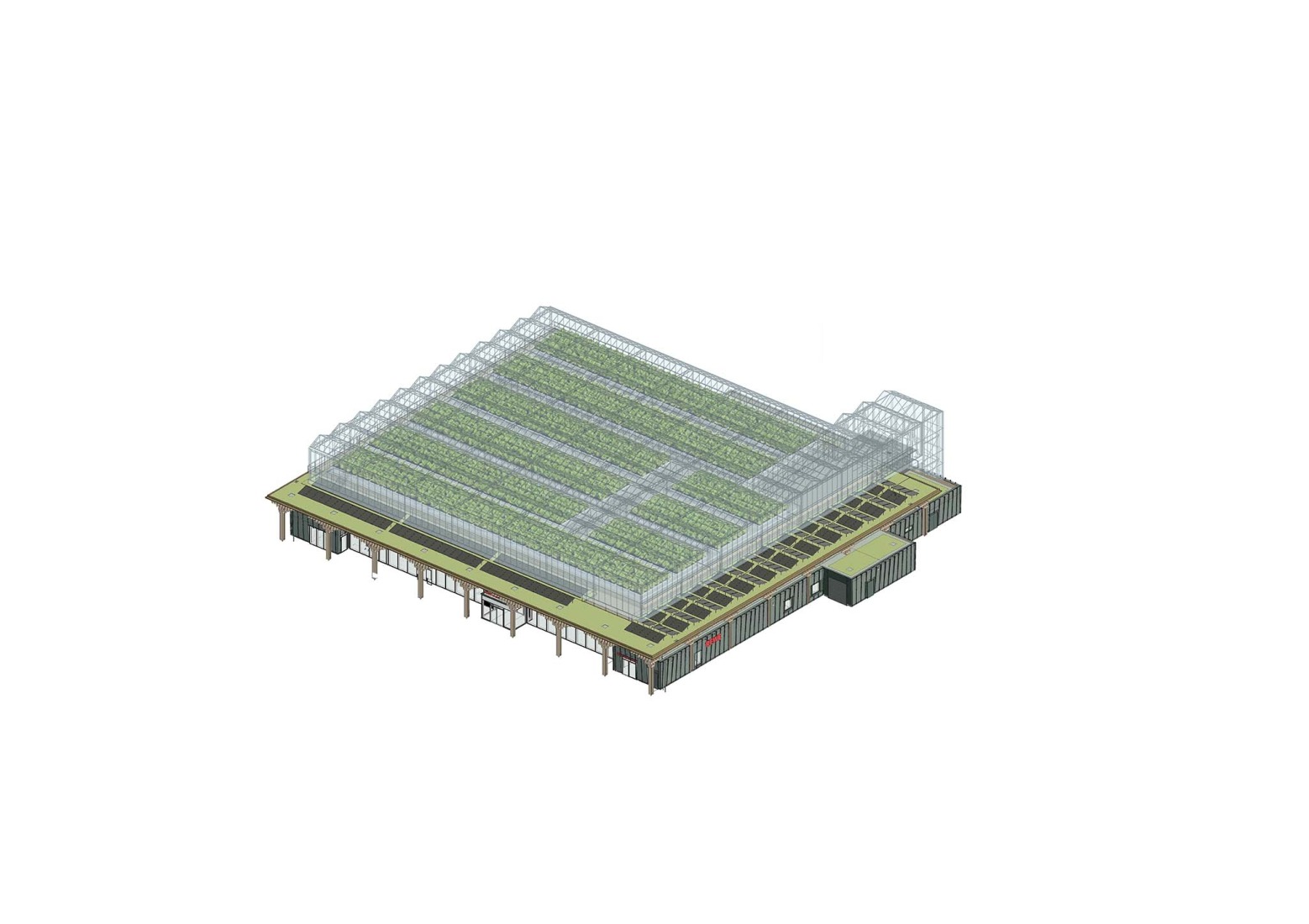 Axonometry. REWE Green Farming Berlin by ACME.