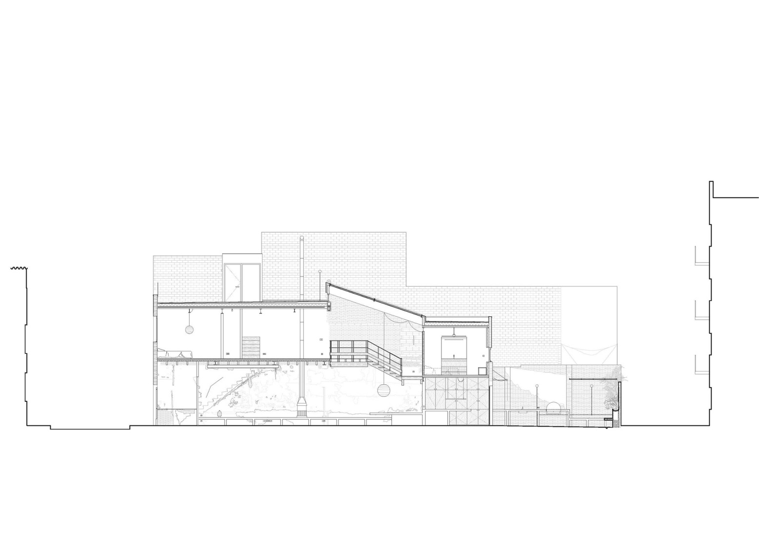 Section. Villa V by Aramé Studio.