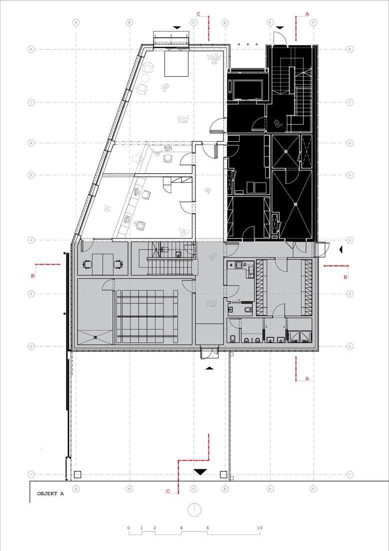Ground floor plan. Prague Fire and Rescue Service, by Architektura.
