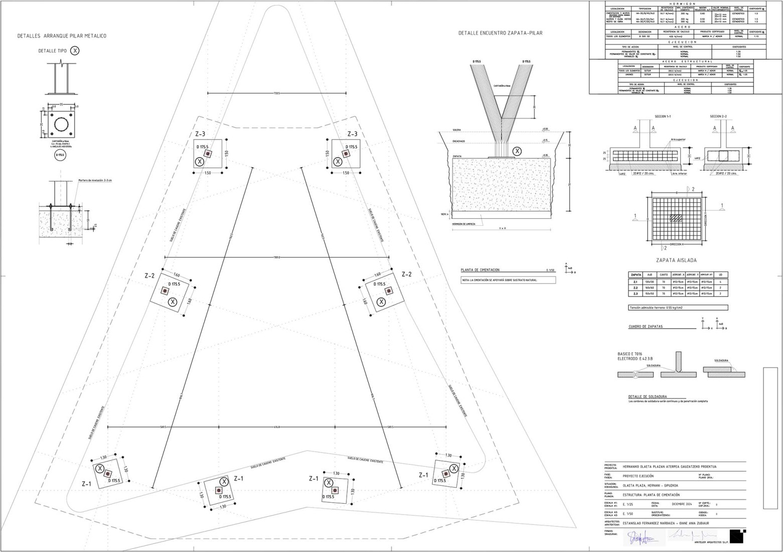 Detalles constructivos. Cubierta para parque infantil en Hernani por Arktelier. 