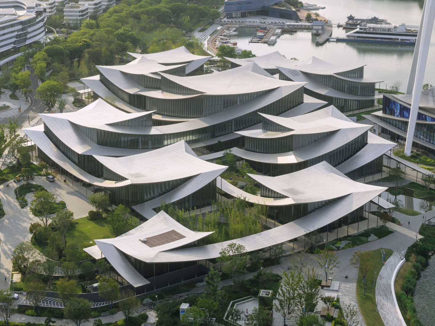Suzhou Museum of Contemporary Art by BIG. Photograph by Ye Jianyuan.