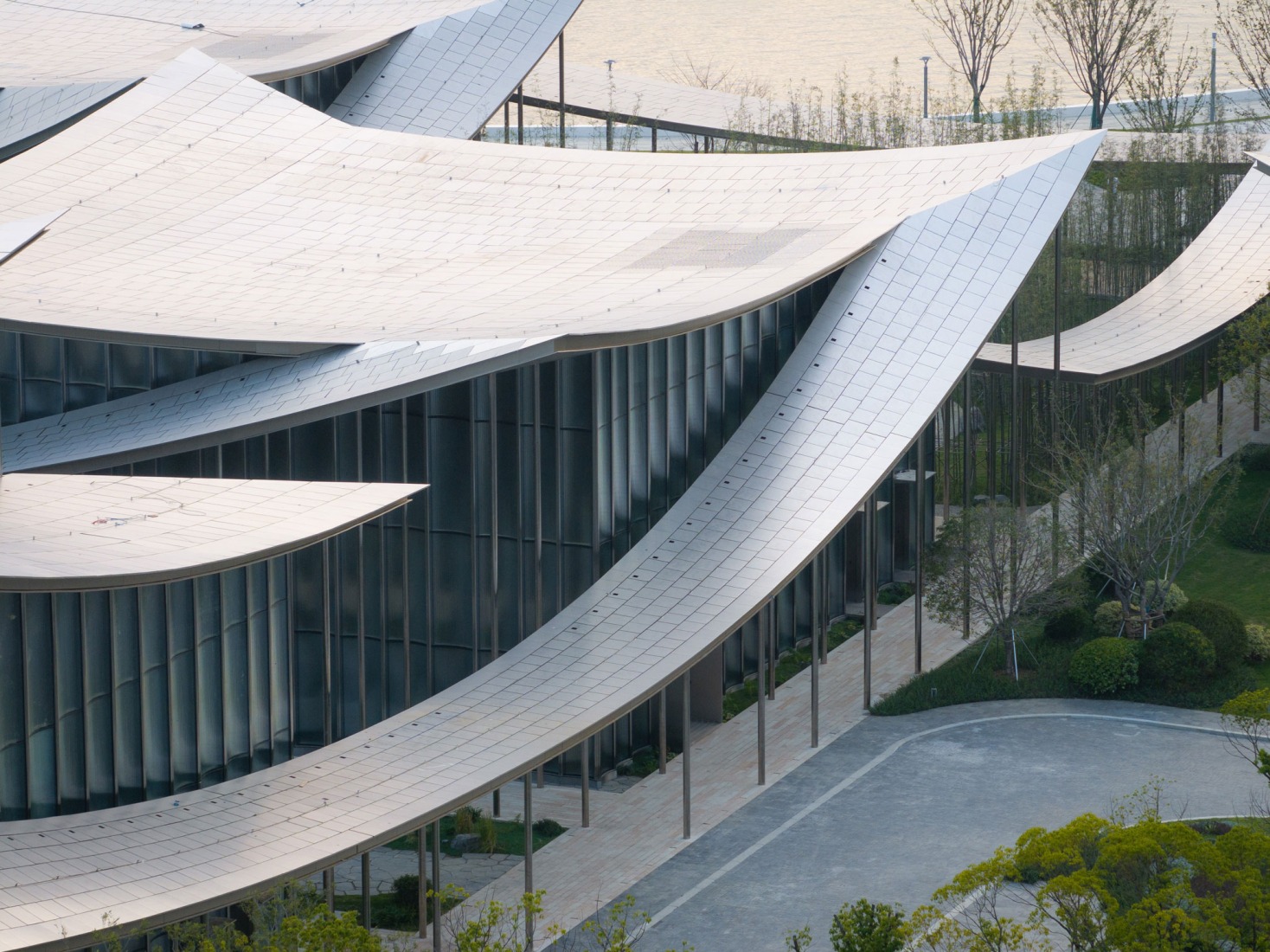 Suzhou Museum of Contemporary Art by BIG. Photograph by Justin-Szeremeta. 