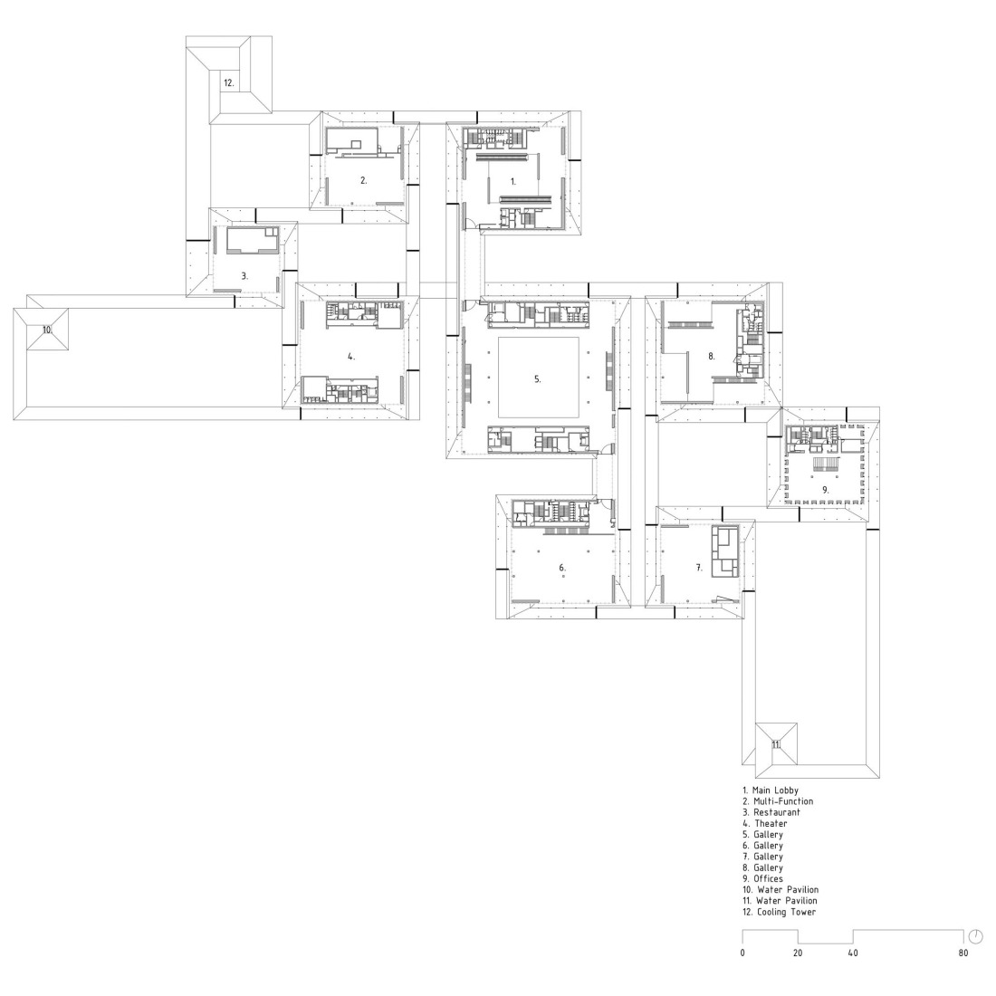 First floor plan. Suzhou Museum of Contemporary Art by BIG. 