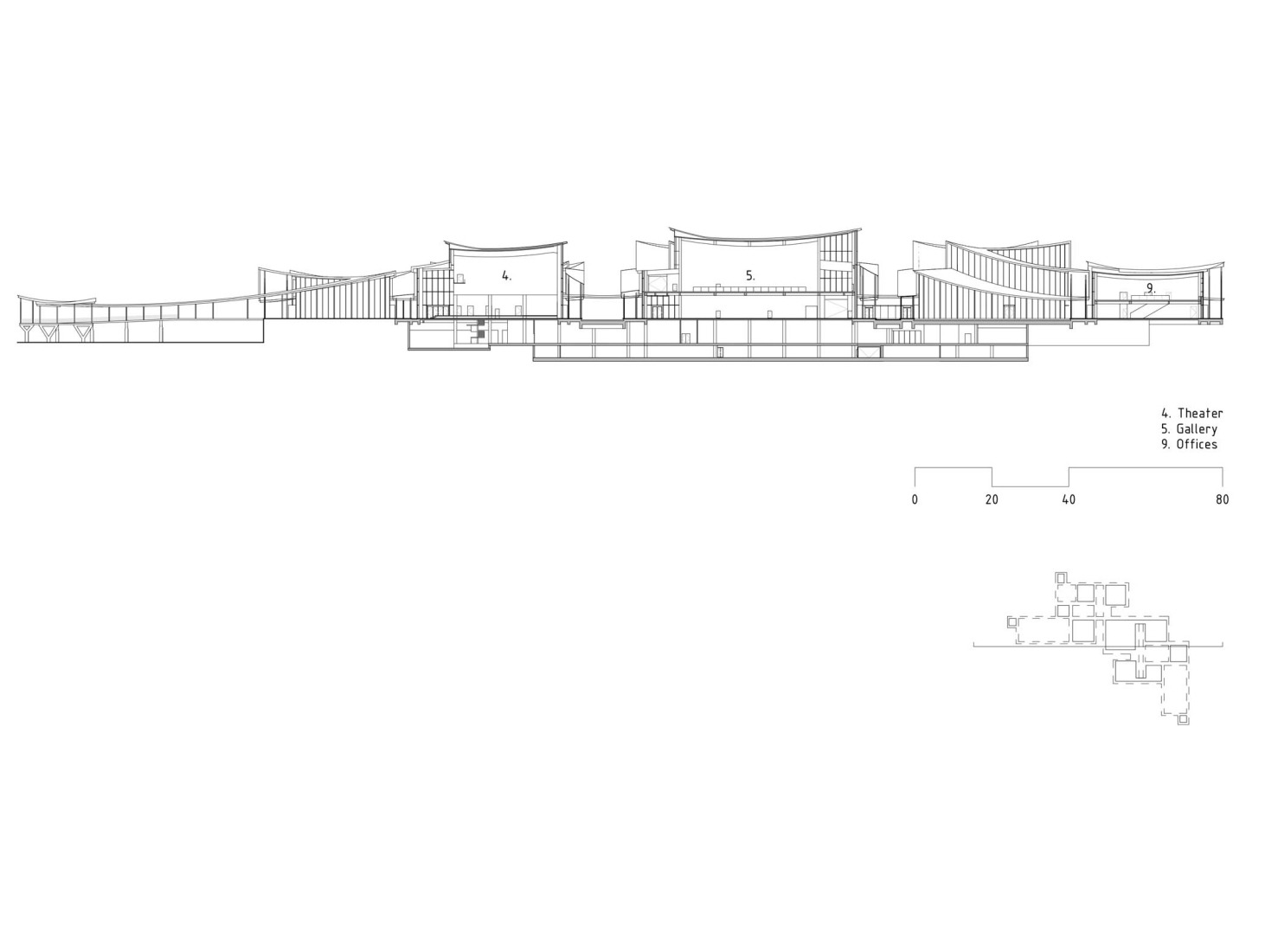 Section. Suzhou Museum of Contemporary Art by BIG. 
