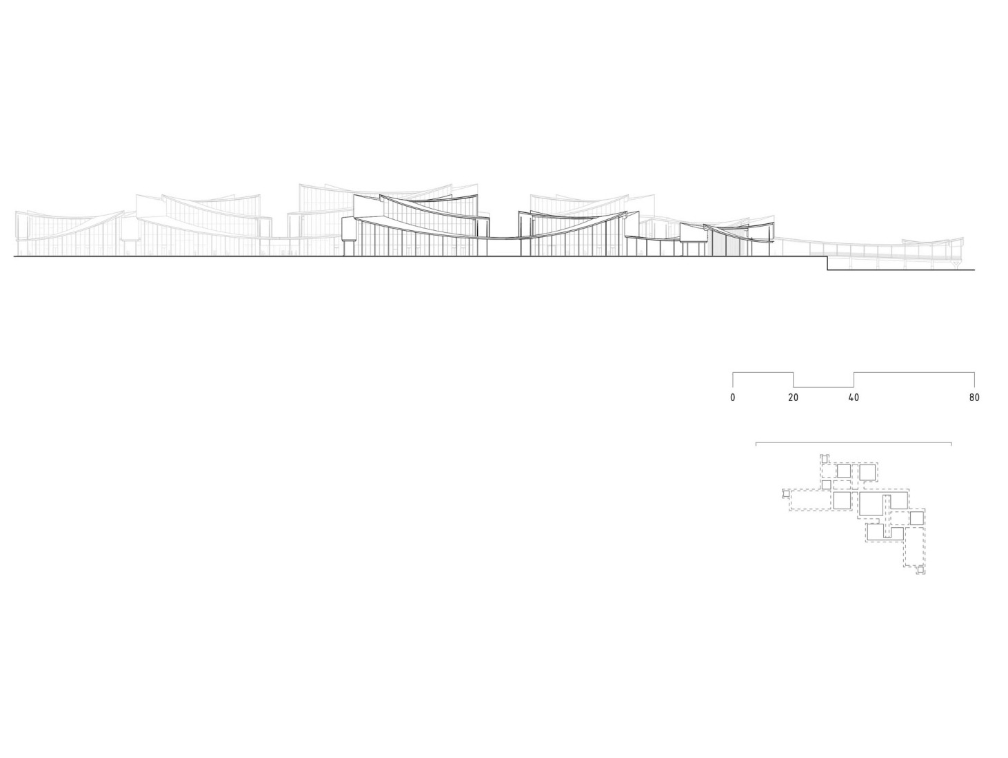 Elevation. Suzhou Museum of Contemporary Art by BIG. 
