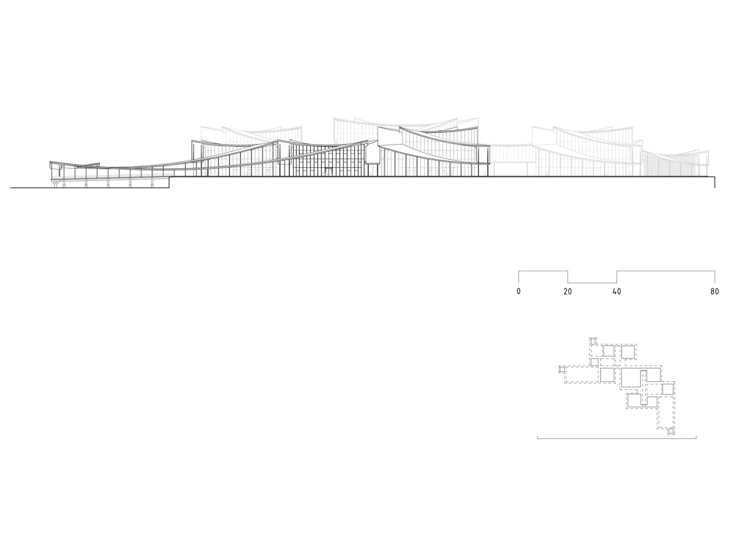 Elevation. Suzhou Museum of Contemporary Art by BIG. 