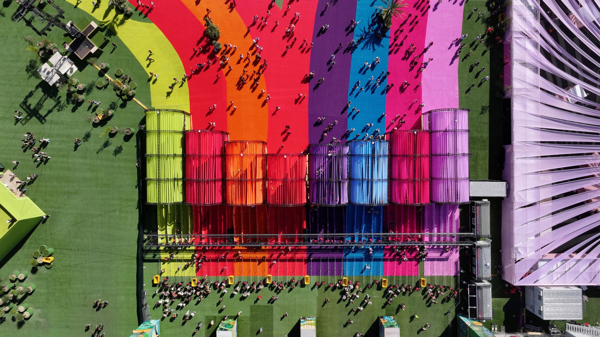 Macondo Park for Shakira’s Madrid Residency by BIG. Photograph by Adrià Goulà.