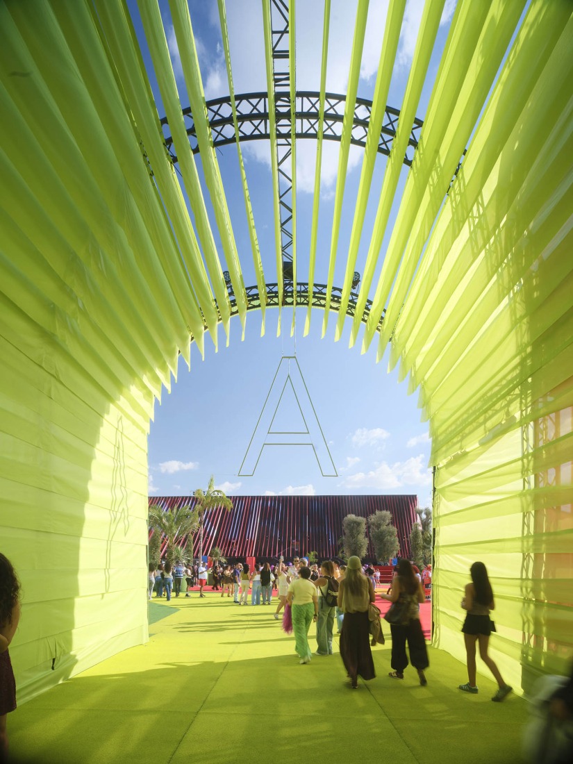 Macondo Park for Shakira’s Madrid Residency by BIG. Photograph by Adrià Goulà.
