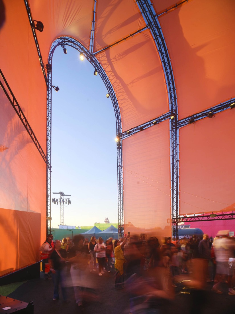 Macondo Park for Shakira’s Madrid Residency by BIG. Photograph by Adrià Goulà.
