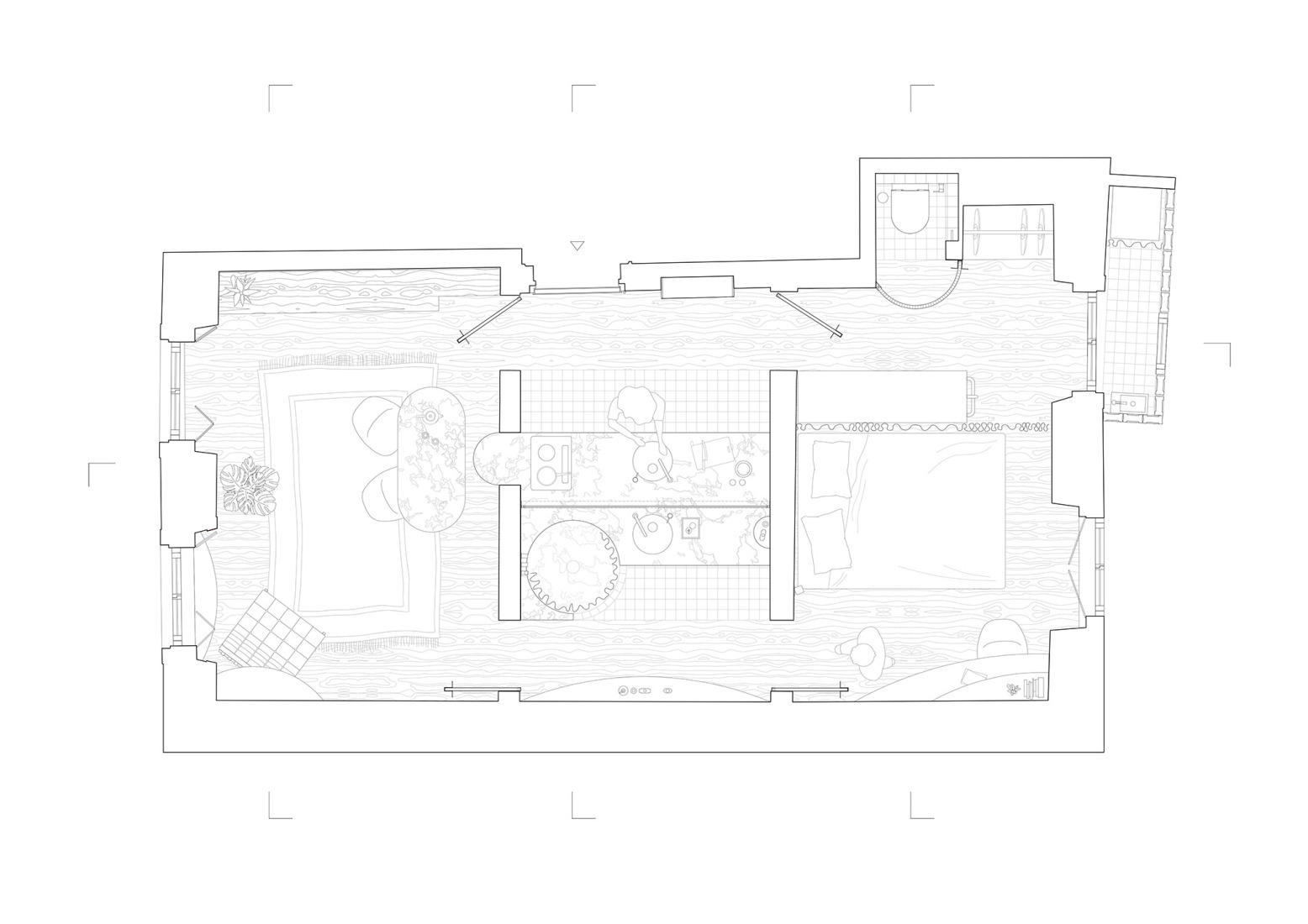 Plano de planta. «Lilac» por BUREAU.