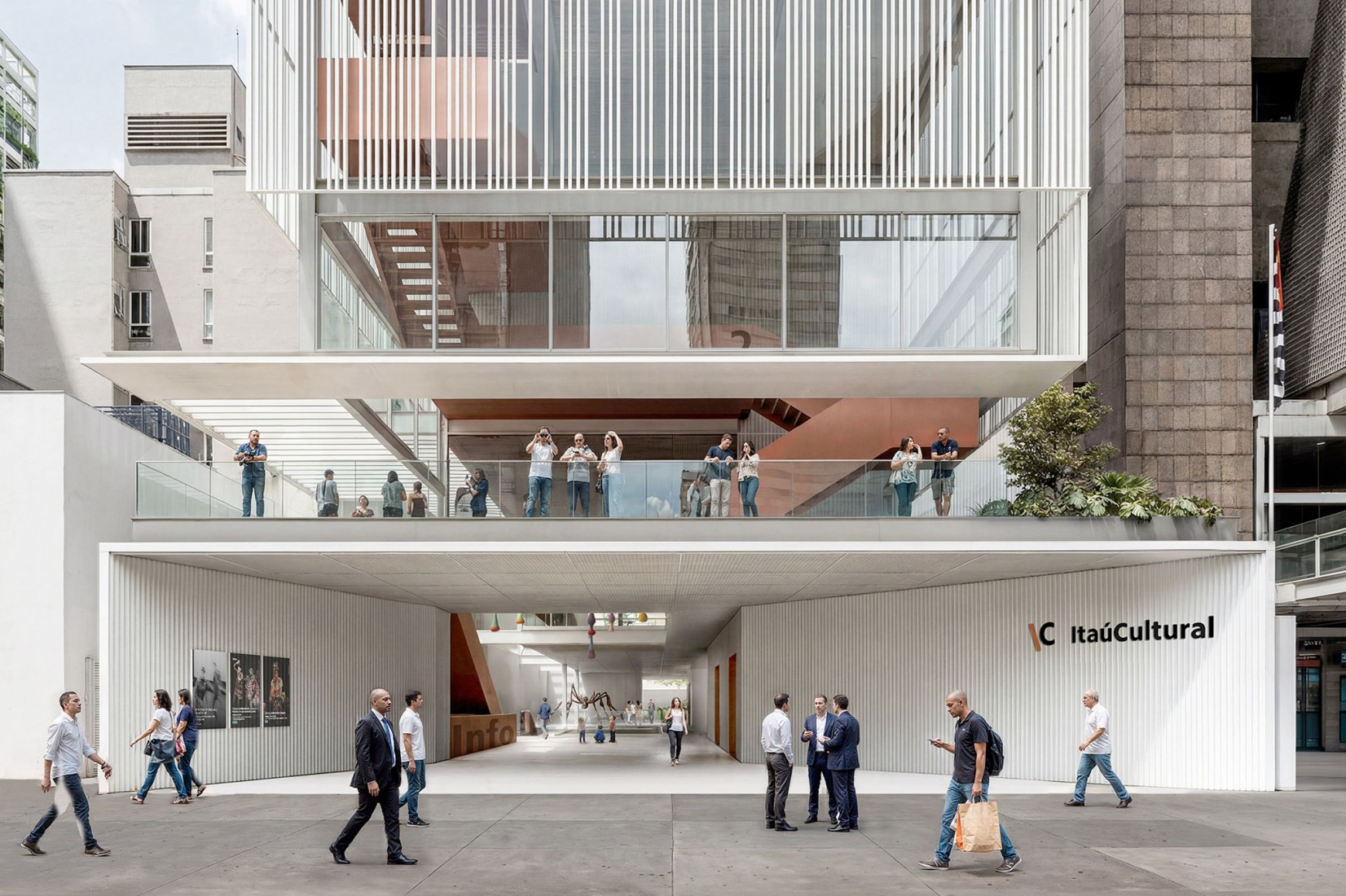 Entry rendering. Itaú Cultural New Headquarters by Estúdio Módulo