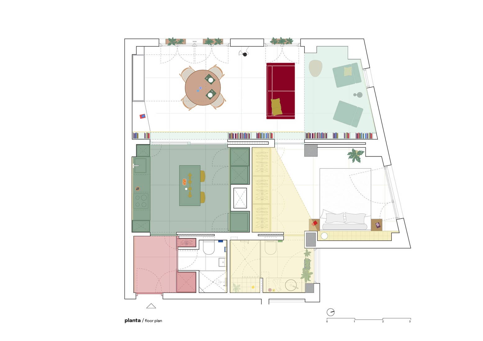 Floor plan. Casa POP by gon architects.