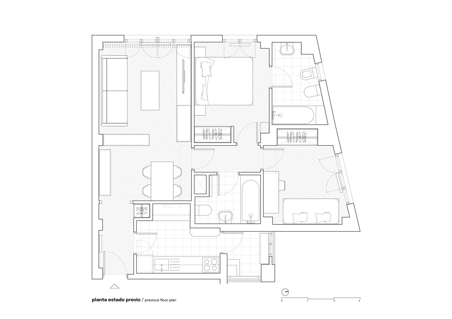 Previous floor plan. Casa POP by gon architects.