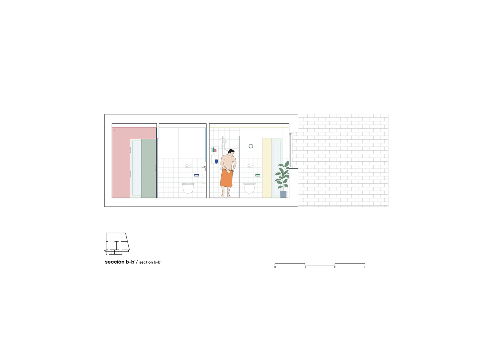 Section. Casa POP by gon architects.