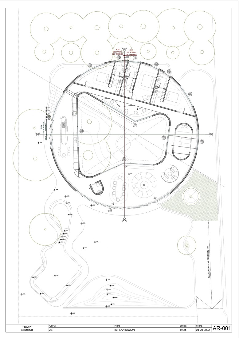 Plano de situación. Casa JB por Haak Arquitectura.