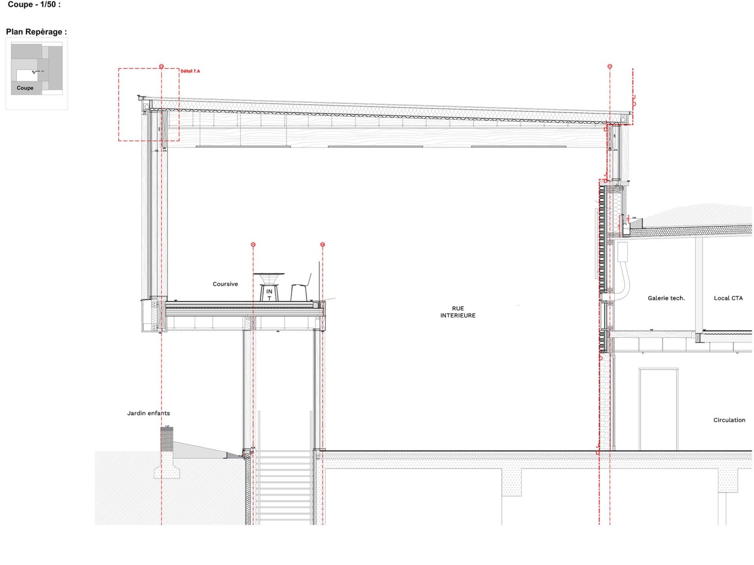 Constructive detail. Jacques Prévert Public Services Center by HEMAA.