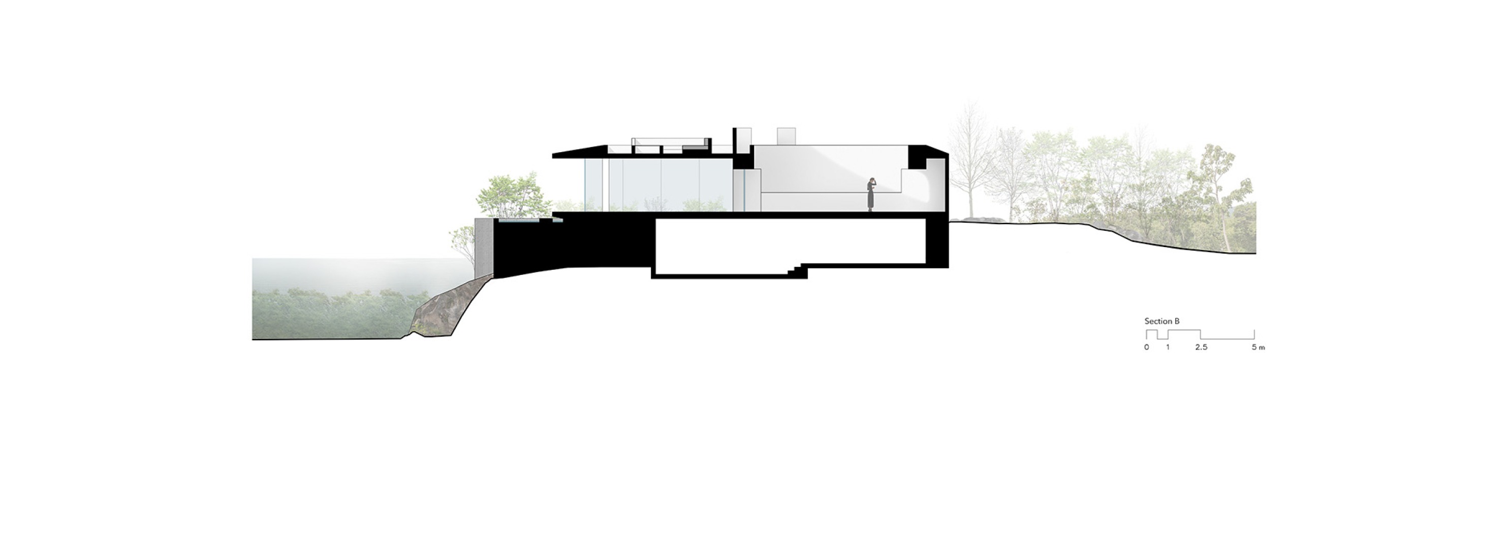 Section. Malonic House by HW Studio.