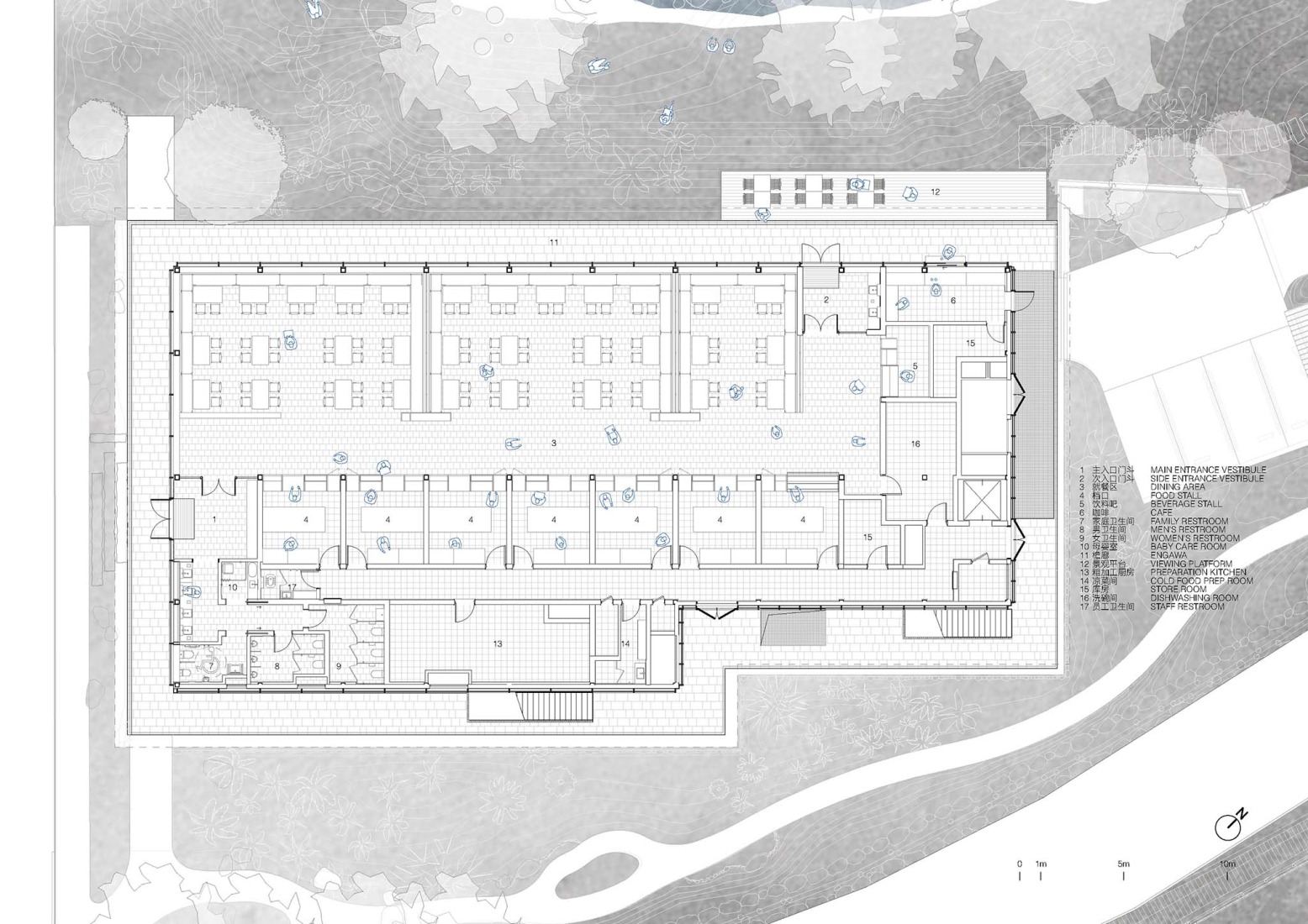 Plano de planta baja. «Shan Canteen» por llLab.