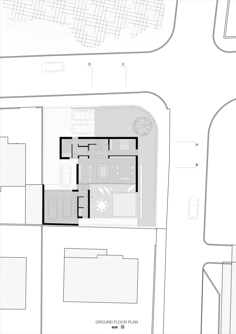 Ground floor plan. Casa Verde by M2 Senos Arquitectos. 