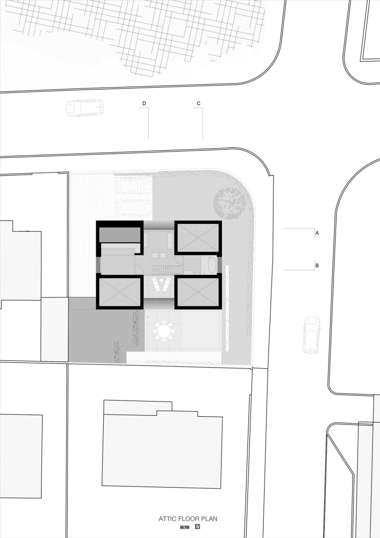 Second floor plan. Casa Verde by M2 Senos Arquitectos.