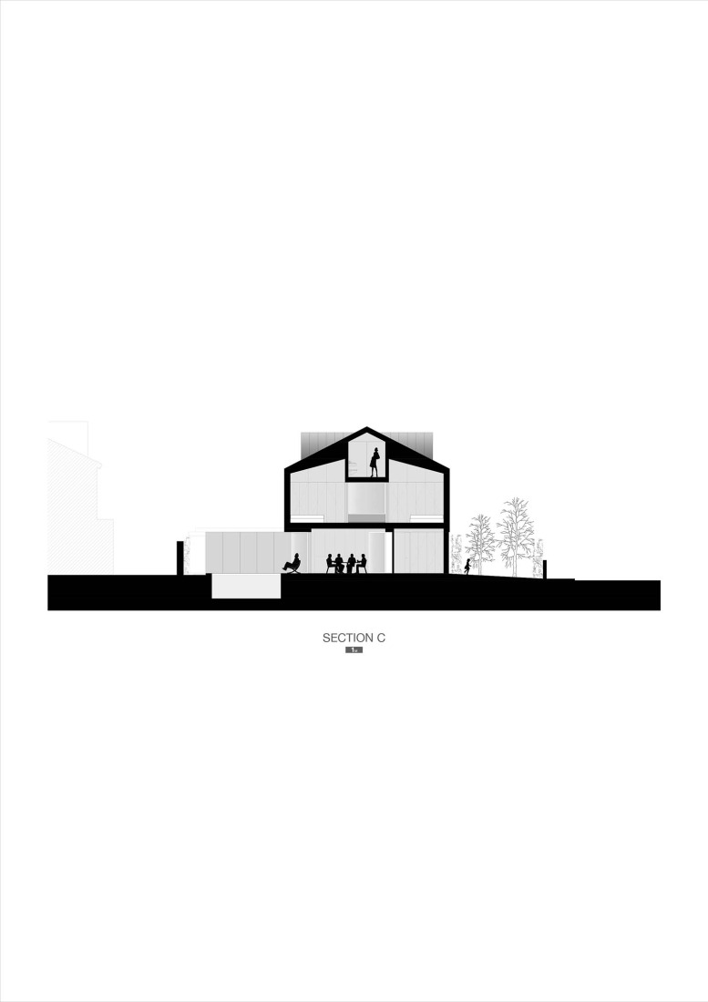 Section. Casa Verde by M2 Senos Arquitectos.
