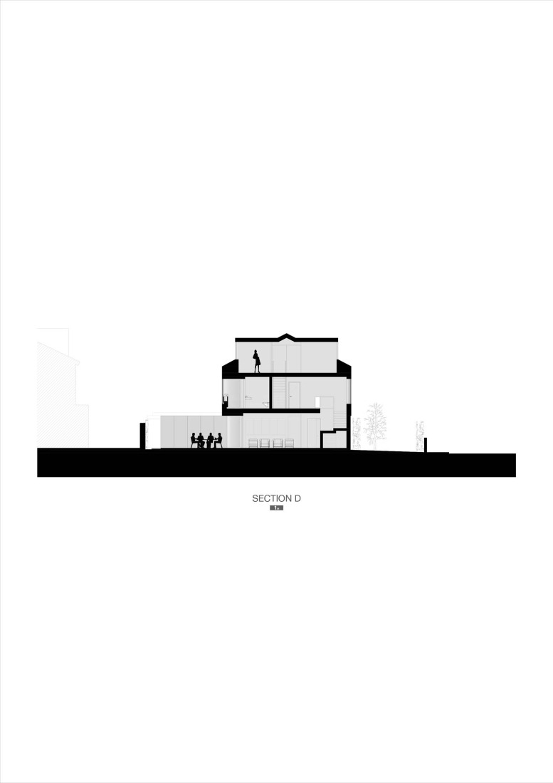 Section. Casa Verde by M2 Senos Arquitectos.