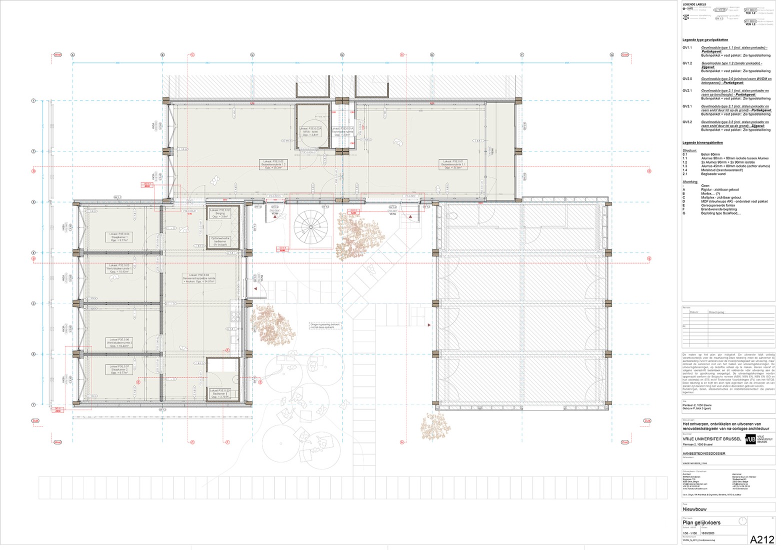 Ground floor plan. WVDM Living Lab by MAKER architecten. 