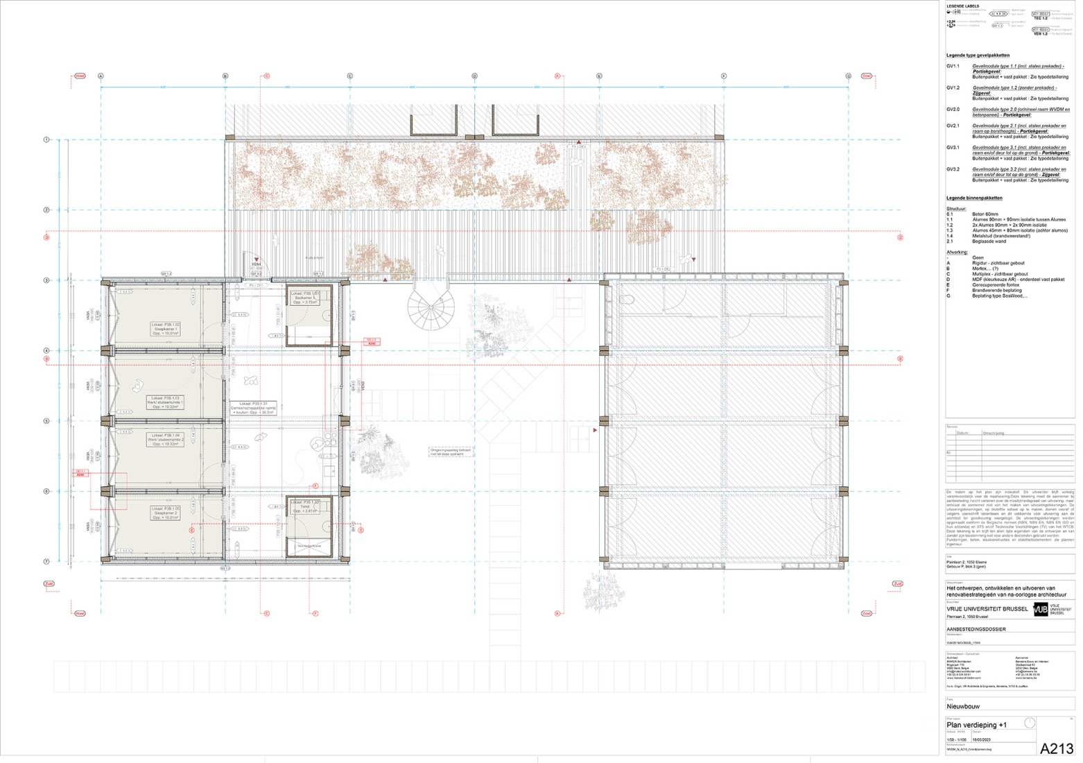 First floor plan. WVDM Living Lab by MAKER architecten.