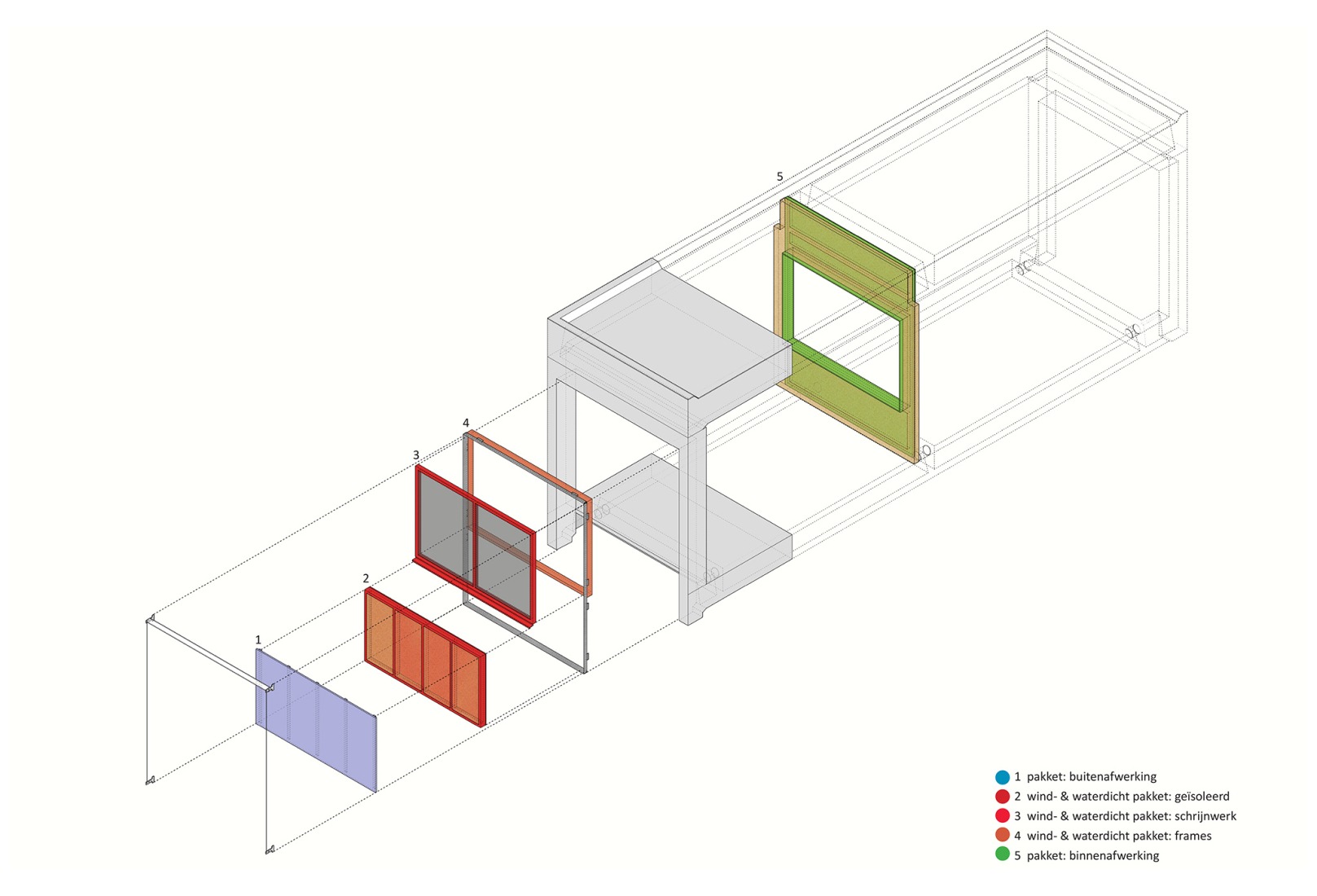 Axonometry. WVDM Living Lab by MAKER architecten.
