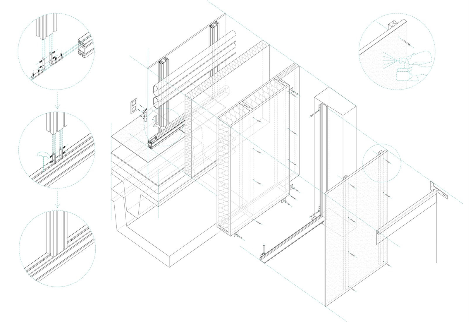 Axonometry. WVDM Living Lab by MAKER architecten.