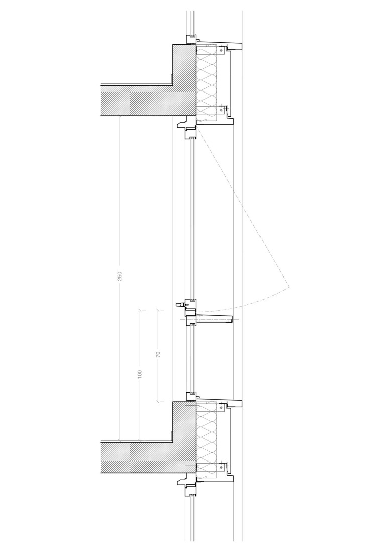 Detalle constructivo. Residencia de estudiantes Lourmel por MARS Architectes.
