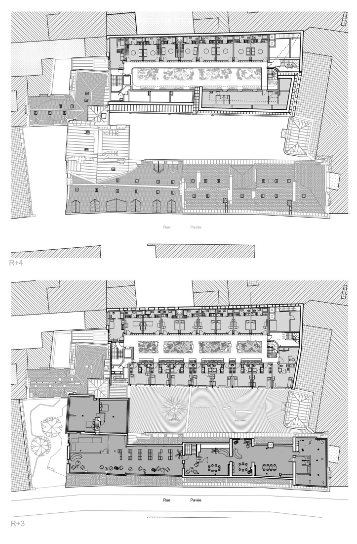 Floor plans. Pavée Street by MARS Architectes. 
