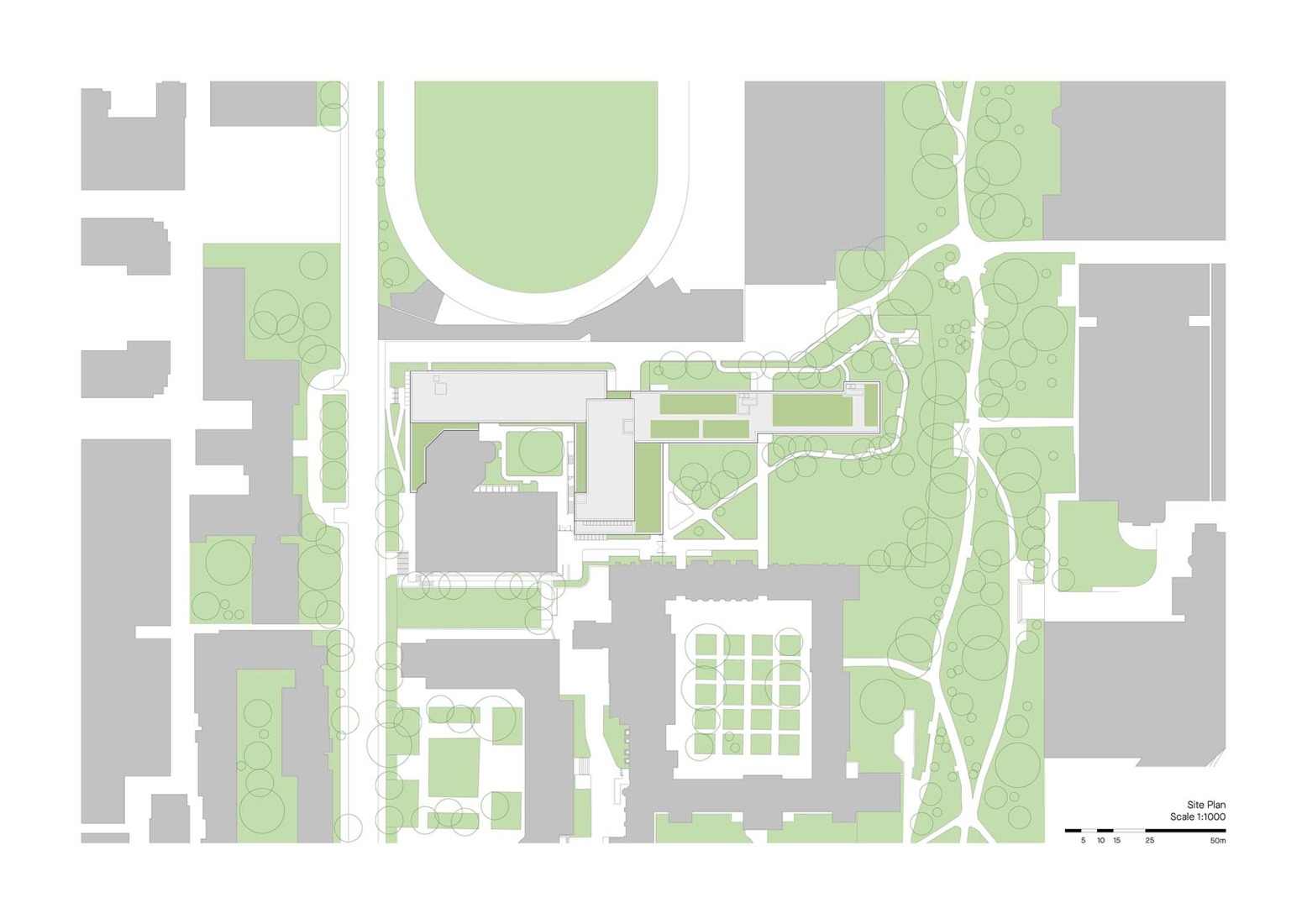 Location plan. Trinity College Lawson Centre for Sustainability by Mecanoo + RDHA.