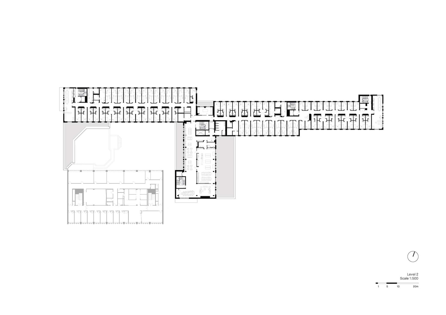Second floor plan. Trinity College Lawson Centre for Sustainability by Mecanoo + RDHA.