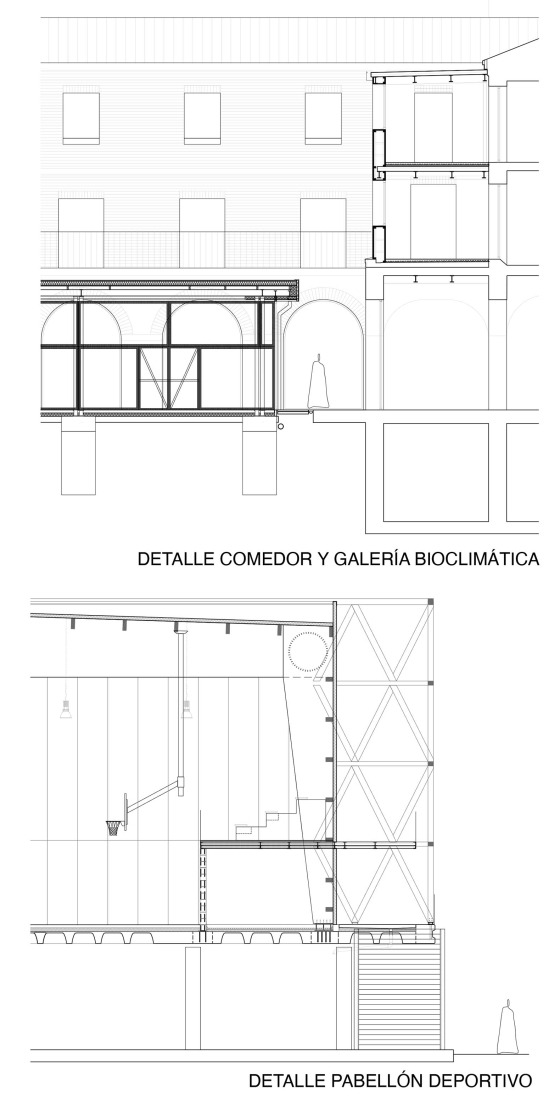 Constructive detail. Renovation and expansion of the Ideo School by MH10.