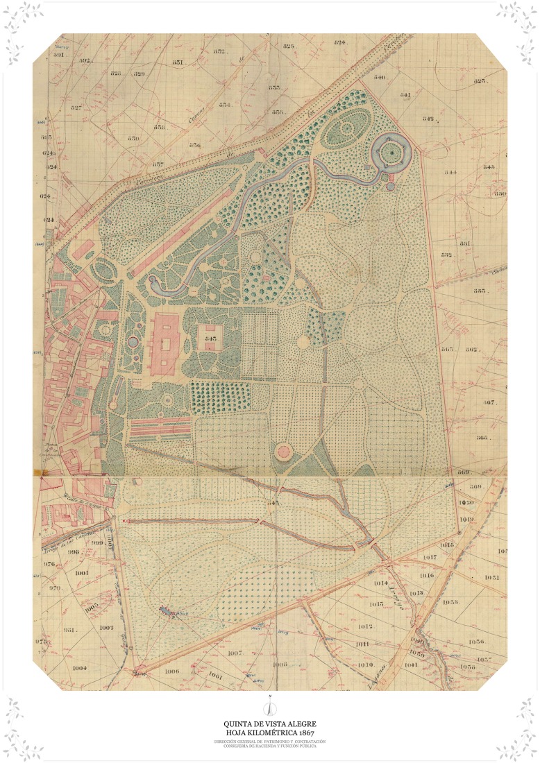 Historical plans. Restoration of the gardens of the Vista Alegre Estate by Mónica Alberola.