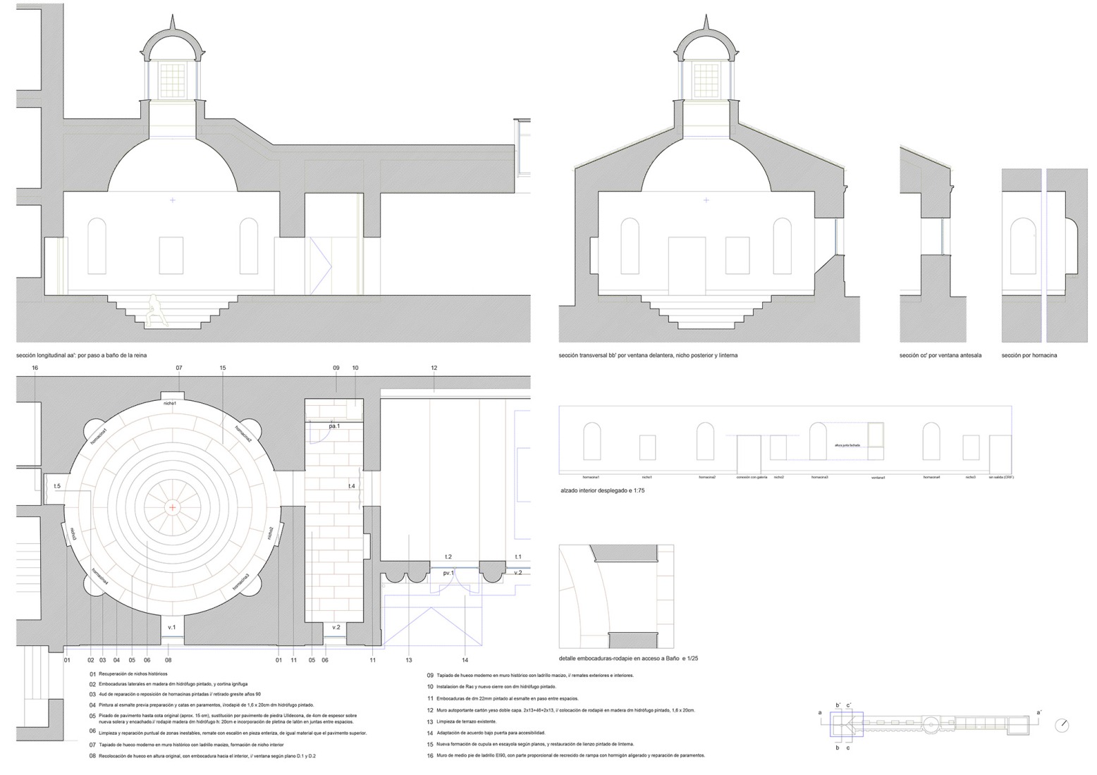 Bathroom stove. Restoration of the gardens of the Vista Alegre Estate by Mónica Alberola.