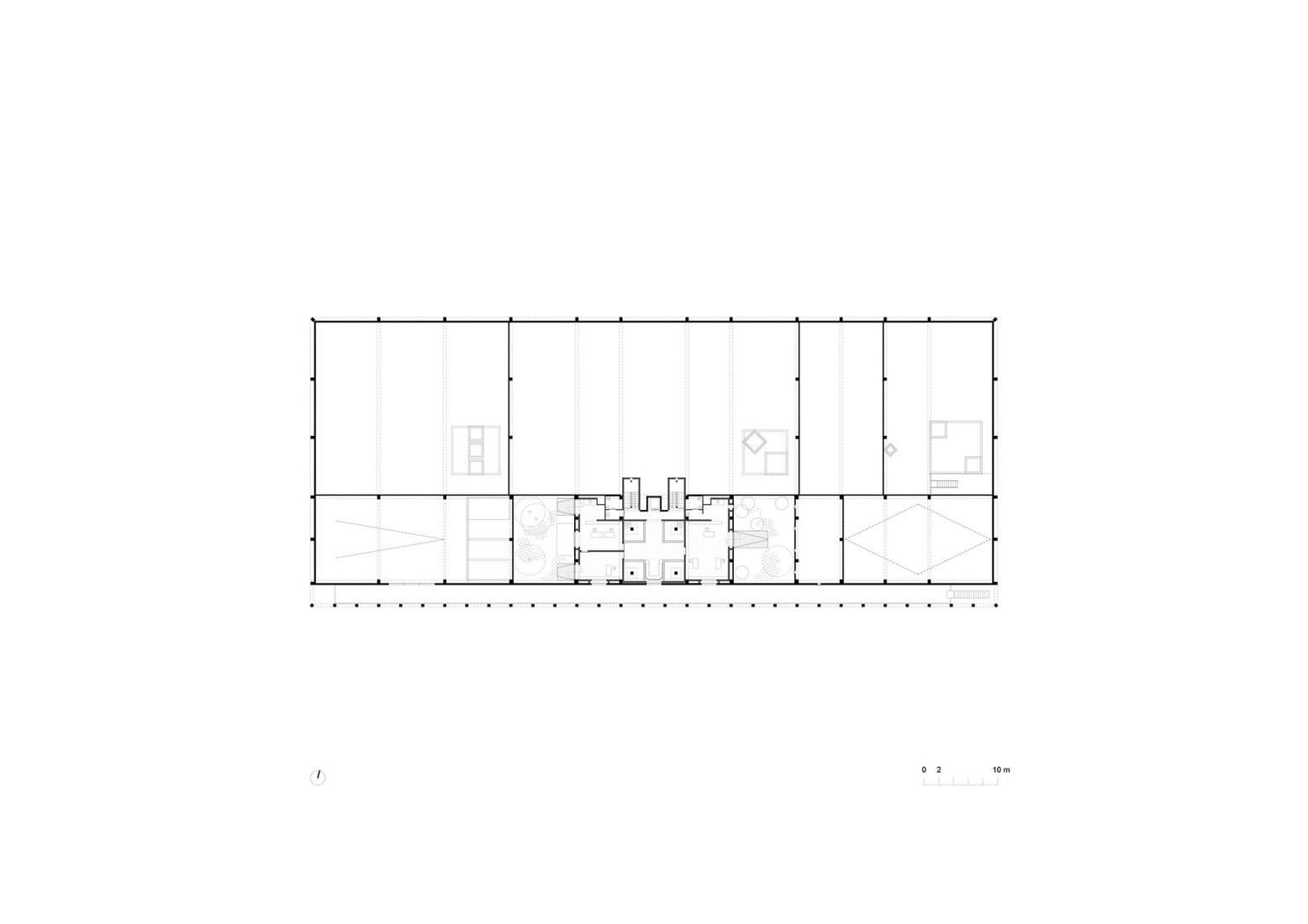 First floor plan. Corcet Headquarters Building by Nuno Melo Sousa. 