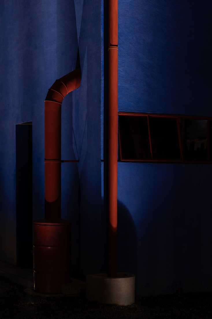 Una visión nocturna del Museo Casa Estudio Diego Rivera y Frida Kahlo. Fotografía por Jacobo Monsalve.