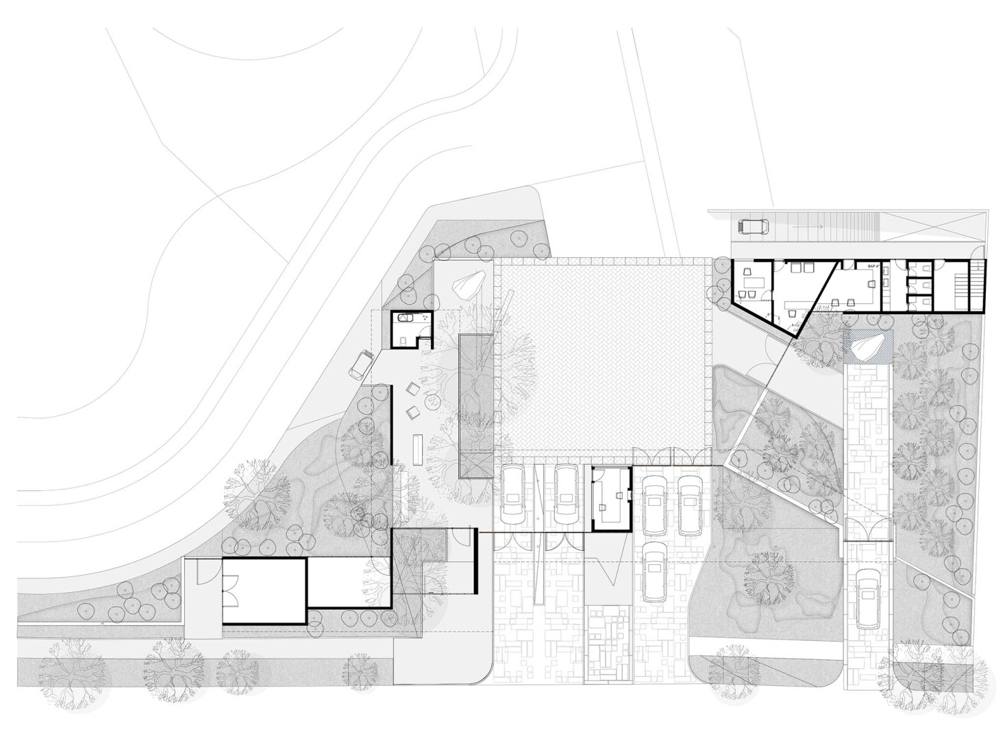Ground floor plan. Bosquet by Perimetral + AE Arquitectos. 